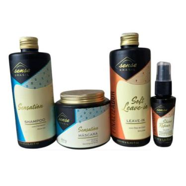 Imagem de Sense Kit Duo Sensation 250ml + Leave in Soft 250ml + Óleo Shine Repai