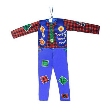 Imagem de Fantasia de Festa Junina Longa P/ Menino Caipira Com Colete - Fantasia