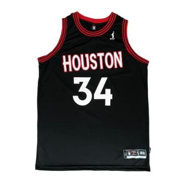 Imagem de Regata Basquete Masculina M10 Vintage Houston, Preto, G