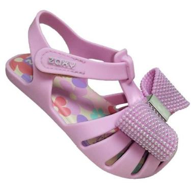 Imagem de Sandália Infantil Menina Zaxynina Grendene 18433, Rosa, 20