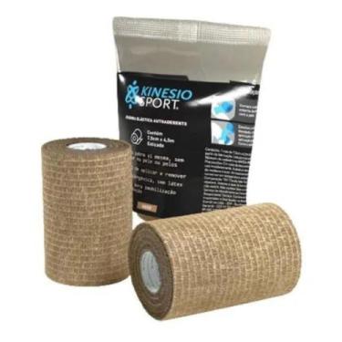 Imagem de Atadura Elástica Autoaderente 7,5cm X 4x5m Kinesiosport, Bege