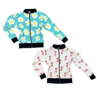 Imagem de Bomber Infantil Mini Blogueira Casaco Kit 2 Jaqueta Novidade - Ak Fash