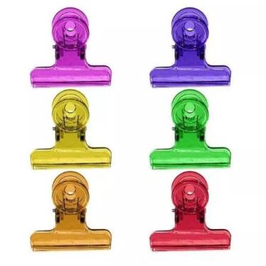 Imagem de Kit Com 6 Prendedor Clips Plástico Colorido Art House