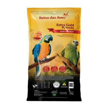 Imagem de Extra Gold Parrots 6kg - Reino Das Aves, Racao Para Papagaio, Arara, C