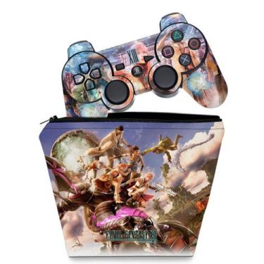Imagem de Capa Case e Skin Adesivo Compatível PS3 Controle - Final Fantasy Xiii 