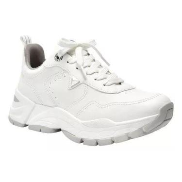 Imagem de Tênis Casual Jogging Via Marte 140-003 Feminino, Branco, 36