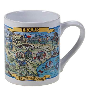 Imagem de Certified International Caneca jumbo Texas Souvenir 590 ml, conjunto de 6, multicolorido