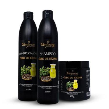 Imagem de Kit Capilar Hidratante Óleo de Rícino Maycrene - Nutrição Profunda