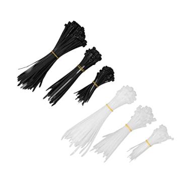 Imagem de Abraçadeiras de nylon autotravantes 400 peças ecologicamente corretas, resistentes a altas temperaturas, zíperes flexíveis de alta resistência para organização de gerenciamento de cabos