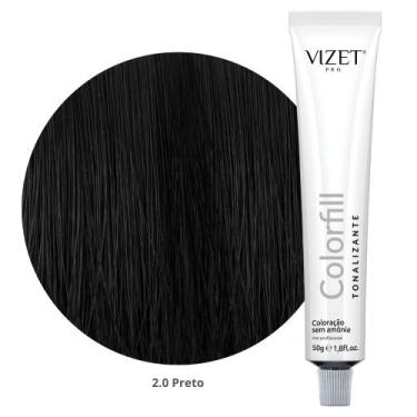 Imagem de Tratamento Tonalizante Colorfill 2.0 Preto 50gr Vizet