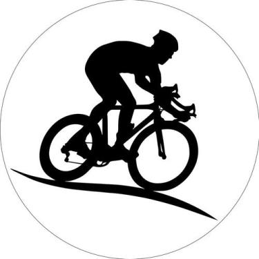 Imagem de Painel De Festa Redondo 1,50x1,50 -  Ciclismo Bicicleta Silhueta 003 -
