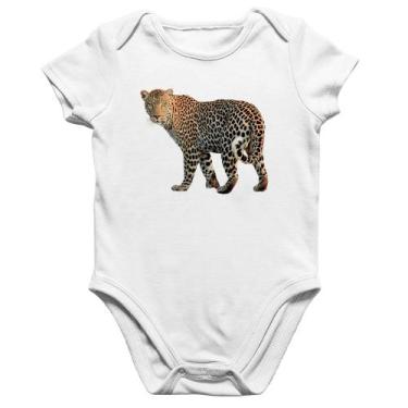 Imagem de Body Bebê Algodão Leopardo - Foca na Moda, Branco, M