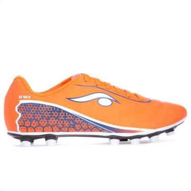 Imagem de Chuteira D'Six Campo 6202 Laranja Marinho e Branco - Masculino , 41, L