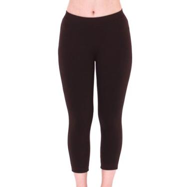 Imagem de Calça Pescador Feminina Fitness Academia Marrom - Anistia, P