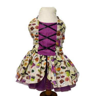 Imagem de Vestido para cachorro gato Halloween Doces ou Travessuras Animaliê, M