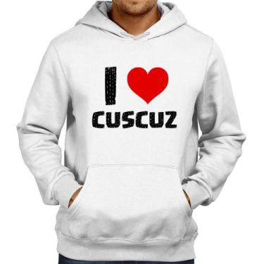 Imagem de Moletom I love cuscuz - Foca na Moda, Branco, G