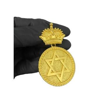 Imagem de Pingente Estrela de Davi Coroa (g) - Banhado a Ouro 18k - ToJoia18k