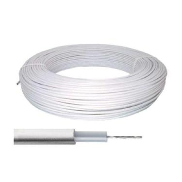 Imagem de 50 Metros Cabo Fio Alta Tensão 5mm Cerca Elétrica Branco - Infinity