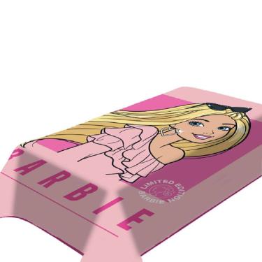 Imagem de Cobertor Raschel Plus Juvenil Mattel Barbie Estilo 150 cm x 200 cm Rosa