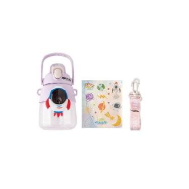 Imagem de Garrafa squeeze  astronauta com canudo acessórios trava 1,1l - WEEZE