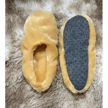 Imagem de Pantufa Adulto Com Pelinho - Frio - Inverno - Lalu enxovais, Doce, P 3