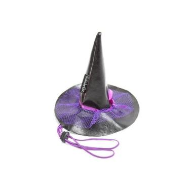 Imagem de Chapéu Bruxinha Halloween para Cachorro e Gato Pet - Bichinho Chic, Ro