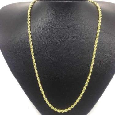 Imagem de Cordão Baiano Banhado A Ouro 18k 4mm 70cm Corrente Masculino - Michest