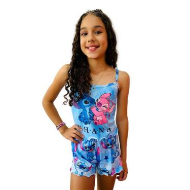 Imagem de Pijama Infantil Feminino Ondinha  Roupa de Dormir Temática Stitch - Is