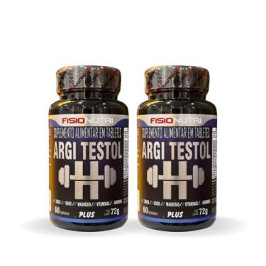 Imagem de Kit 2 Argi Testol H  L Arginina Sulfato de Zinco com Vitaminas B3 B12 