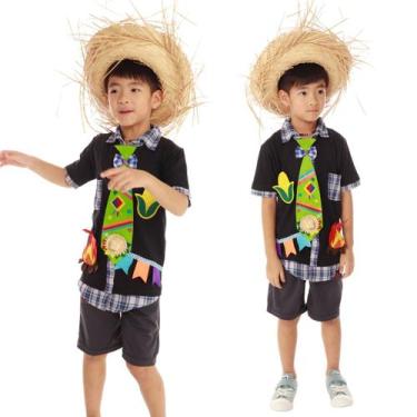 Imagem de Roupa de Festa Junina Infantil PRETA + GRAVATA VERDE - QUIMERA KIDS, 6