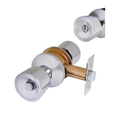 Imagem de Fechadura tubular - linha divisórias - Acabamento: Cromada - Distância