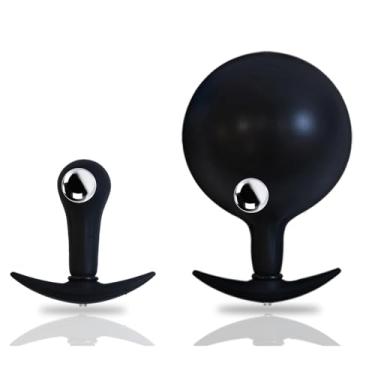 Imagem de Tsaobe Massageador de próstata inflável anal/butt plug com bola de aço rolante dentro do ânus lgbt expansor dilatador de vagina para jogos eróticos (anal inflável 3)