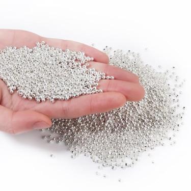 Imagem de Chuyau 4000 peças de pérolas de prata de 3 mm com furo redondo para artesanato contas de pérolas soltas para fazer joias, contas de pérolas falsas para pulseiras, colares, brincos, chaveiros,