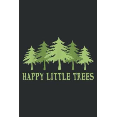 Imagem de Funny Happy Little Trees Gifts Bob Style Camping: Ruled Notebook/Journal - Lined Journal with Matte Finish Cover, 6" x 9", Perfect for School, Office & Home