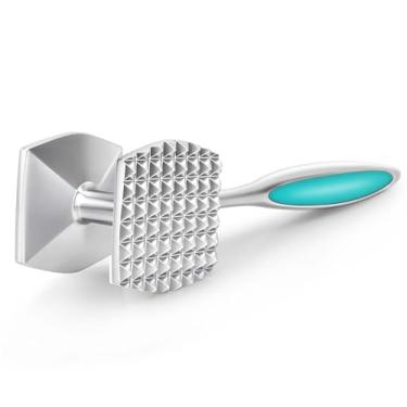 Imagem de Aliglow Martelo amaciante de carne/ferramenta de martela/quilo para amaciar e bater, carne e aves. Construção de metal sólido com alça de aderência confortável de borracha