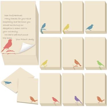 Imagem de Spiareal 100 cartões de notas 10 x 15 cm, cartolina em branco de eucalipto, pássaros florais em branco, cartões de notas em aquarela, cartões de agradecimento, para escola, escritório, casamento, chá