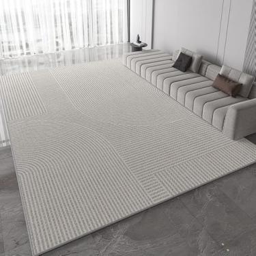 Imagem de Tapete cinza claro, luxuoso, com listras geométricas, para sala de estar, tapetes decorativos de tamanho grande, confortáveis, fáceis de limpar, para quarto, AX011, P, 300x400CM