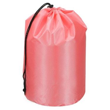 Imagem de PATIKIL Saco de coisas, saco de armazenamento externo impermeável de 10 x 20 cm, bolsa portátil com aba de poeira, bolsa de dormir leve para acampamento, mochila, rosa