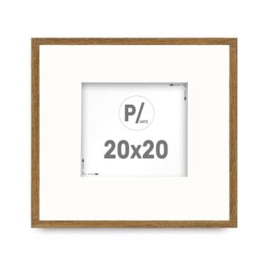 Imagem de Moldura Porta Retrato Quadro Fotos Arte 20x20 com Paspatur e Petg