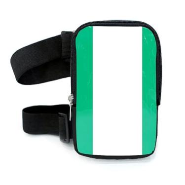Imagem de Bolsa de coxa com bandeira | Arnês de perna para mulheres | Bolsa de cintura para atividades ao ar livre | Pochete de caminhada de carnaval com alças ajustáveis, Nigéria, One Size, Bolsa de coxa