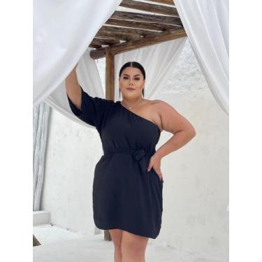 Imagem de Vestido feminino plus size mula manca com faixa  - ANNA PLUS FEMININA,