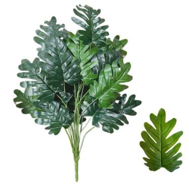 Imagem de Planta Artificial Folhas Costela de Adão Bananinha Decoração - Flor Im