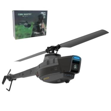Imagem de Luminda Drone Scout com câmera grande angular HD 1080p, helicóptero de controle remoto militar, reconhecimento de veículo aéreo 2,4G 4CH com vídeo ao vivo WiFi, decolagem/pouso com uma tecla,