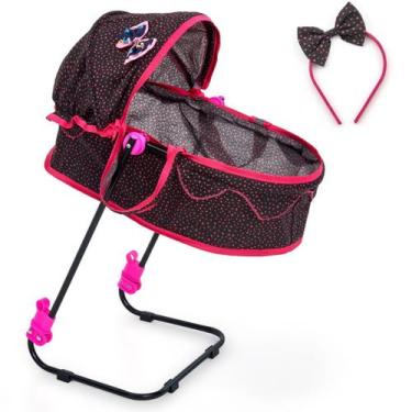 Imagem de Berço De Boneca Veneza 2 Em 1 Vira Bebê Conforto Reborn Com Tiara - SA