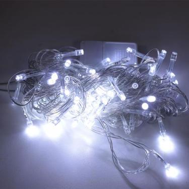 Imagem de Pisca Pisca Iluminação Árvore Natal Decoração 10m - Webstok, Branco Fr