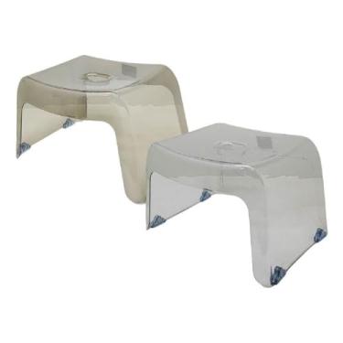 Imagem de 10 Banquinhos Banqueta Acrílico Transparente Multiuso