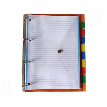 Imagem de Caderno Fichário Escolar Universitário Argolado 96 Folhas 10 Divisória