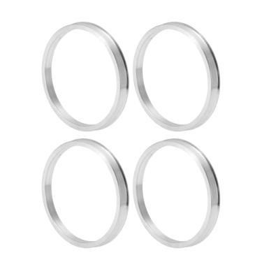 Imagem de INFINAUTO Anéis centralizados no cubo da roda do carro OD 93,1 mm para ID 84,1 mm eixo central de rodas amortecedores Hubrings liga de alumínio tom prata durável