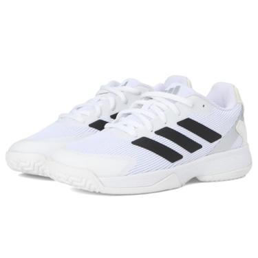 Imagem de adidas Tênis infantil unissex Ubersonic (criança pequena), branco/preto/prata metálico., 17
