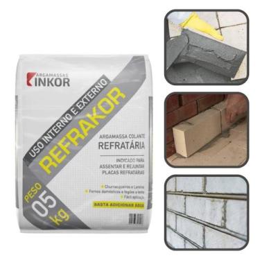 Imagem de Massa Refrataria Argamassa Para Alta Temperatura P/ Tijolos E Placas 5